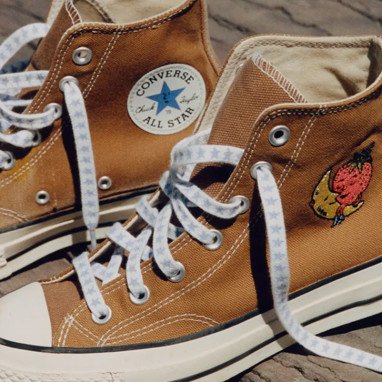Vegane Sneaker|High-Top Sneaker*Converse x Sky High Farm Workwear Chuck Taylor All Star '70 Hi Brown / Egret
