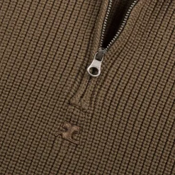 Crewnecks*Courreges Ribbed Wool Trucker Sweater Mocha