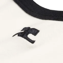 T-Shirts*Courreges Signature Contrast T-Shirt Heritage White / Navy