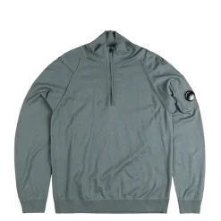 Knitwear*C.P. Company Sea Island Half Zip Lens Knit Stormy Weather