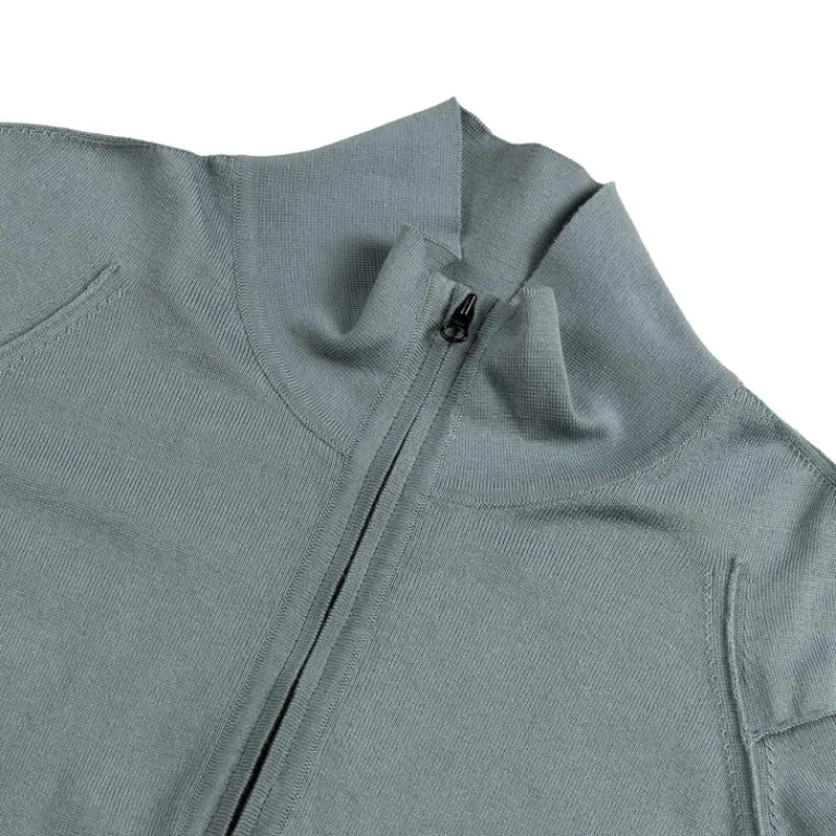 Knitwear*C.P. Company Sea Island Half Zip Lens Knit Stormy Weather