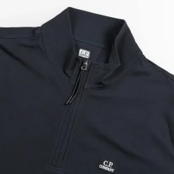 T-Shirts*C.P. Company Stretch Piquet Polo Long Sleeve Total Eclipse