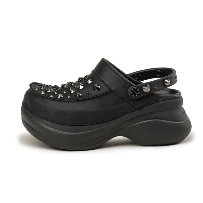Vegane Sneaker|Plateau Sneaker*Crocs Bae Studded Clog W Black