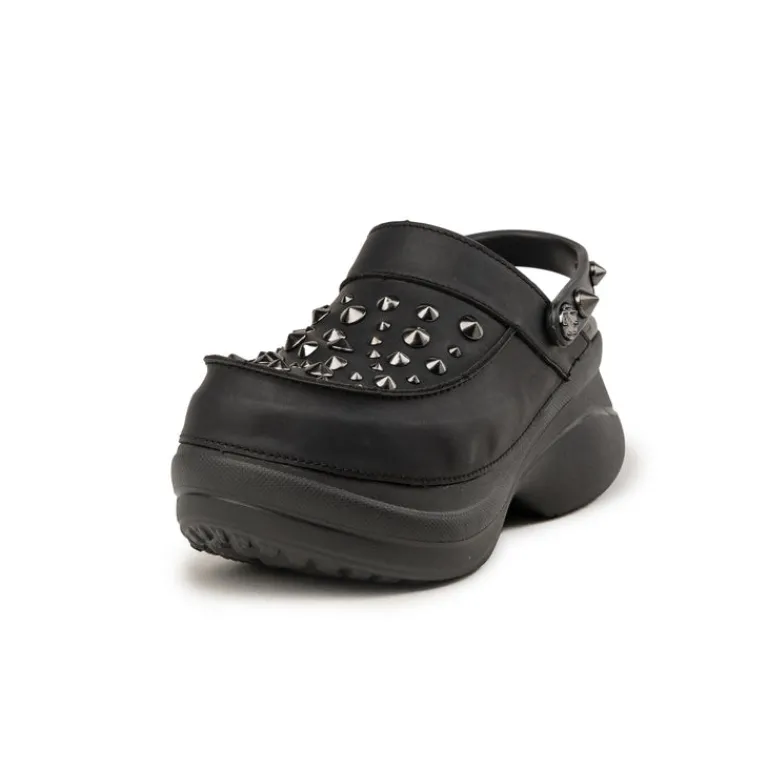 Vegane Sneaker|Plateau Sneaker*Crocs Bae Studded Clog W Black
