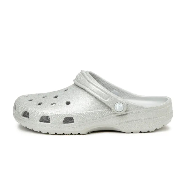 Vegane Sneaker|Mules & Slides*Crocs Classic Glitter Clog Silver Glitter
