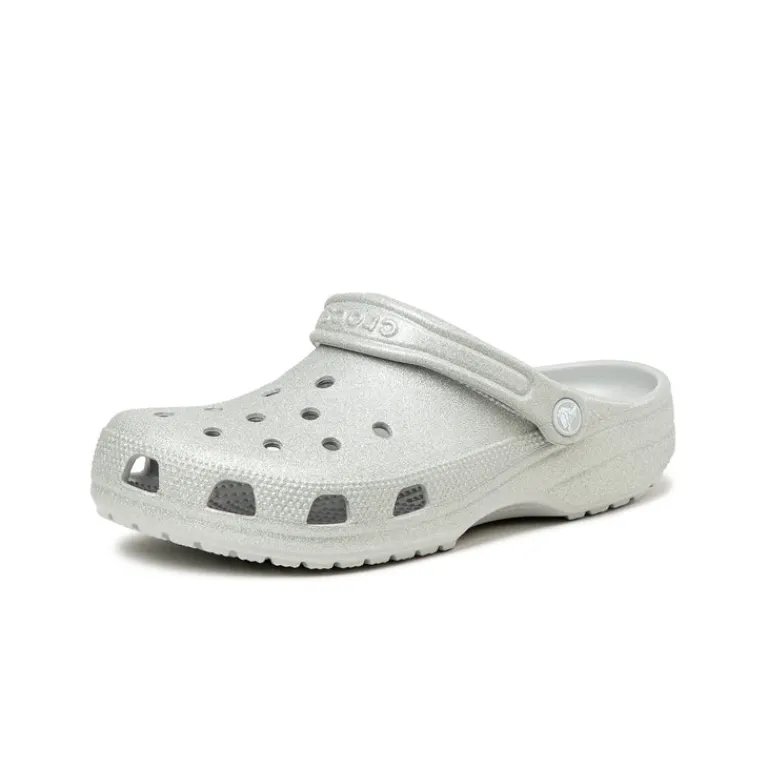 Vegane Sneaker|Mules & Slides*Crocs Classic Glitter Clog Silver Glitter