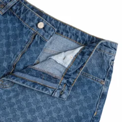 Shorts*Daily Paper Monogram Denim Shorts Blue