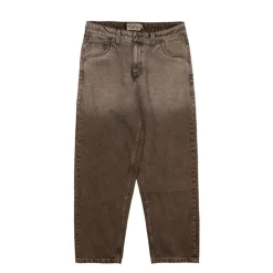 Hosen*Dime Classic Baggy Denim Pants Dipped Sandblasted Brown