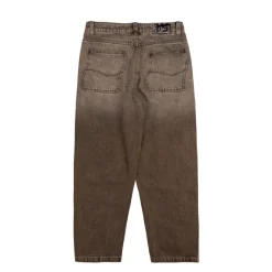 Hosen*Dime Classic Baggy Denim Pants Dipped Sandblasted Brown