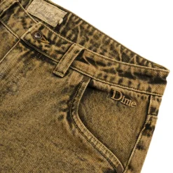 Hosen*Dime Classic Baggy Denim Pants Overdyed Gold