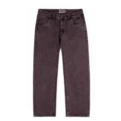 Hosen*Dime Classic Relaxed Denim Pants Overdyed Plum