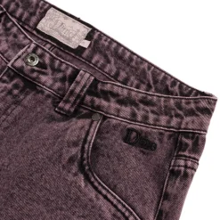 Hosen*Dime Classic Relaxed Denim Pants Overdyed Plum