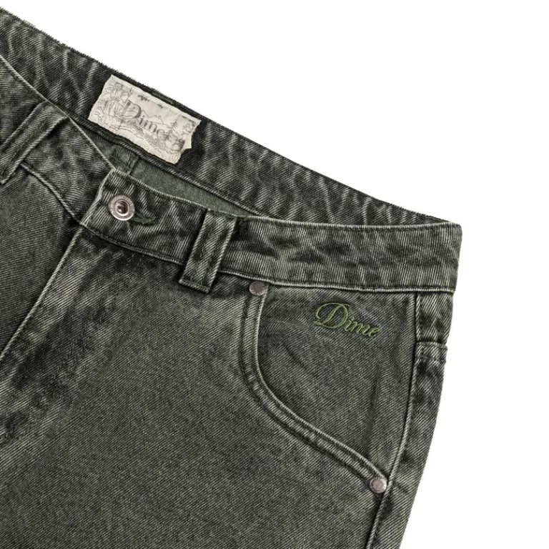 Hosen*Dime Classic Relaxed Denim Pants (Faded Green)