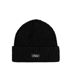 Beanies*Dime Cursive Fold Beanie Black / Cream