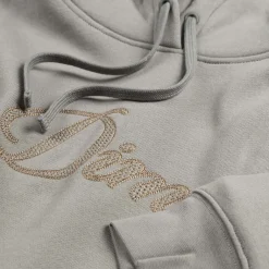 Hoodies*Dime Cursive Logo Hoodie Charcoal