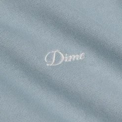 Crewnecks*Dime Cursive Small Logo Crewneck Blue Fog