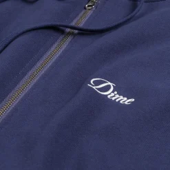 Hoodies*Dime Cursive Zip Hoodie Night Blue