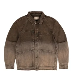 Jacken*Dime Dipped Denim Jacket Dipped Sandblasted Brown