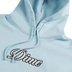 Hoodies*Dime Pixel Cursive Hoodie Stone Ice