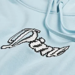 Hoodies*Dime Pixel Cursive Hoodie Stone Ice