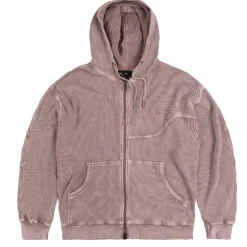 Hoodies*Dime Premium Waffle Zip Hoodie Faded Mauve
