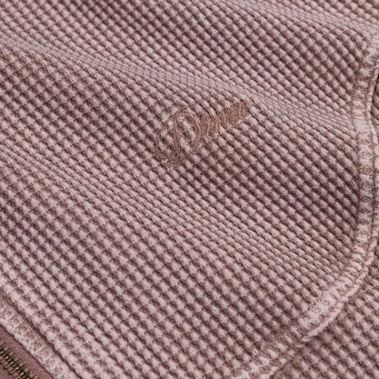Hoodies*Dime Premium Waffle Zip Hoodie Faded Mauve