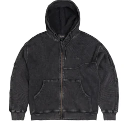 Hoodies*Dime Premium Waffle Zip Hoodie Faded Black