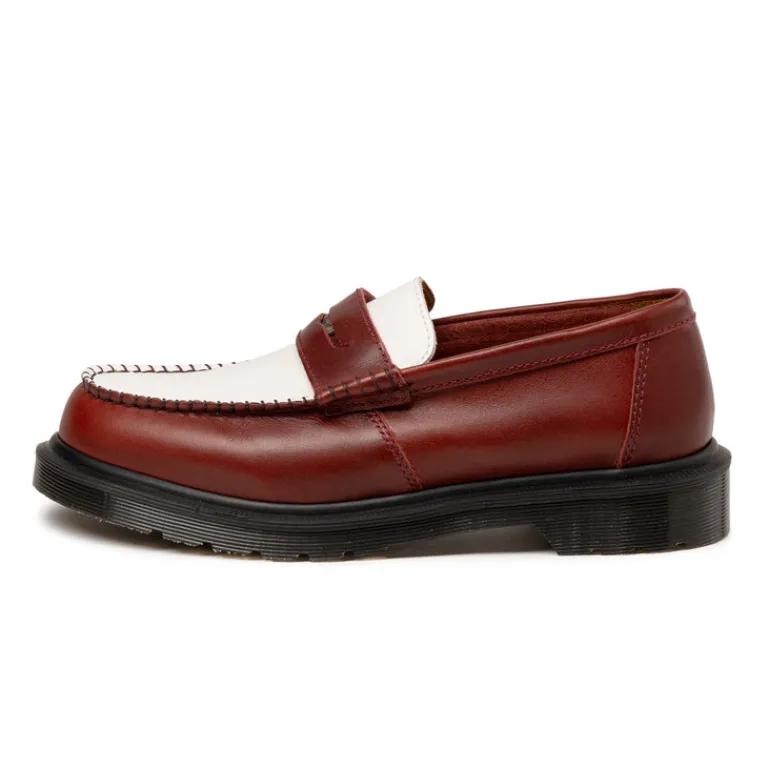Leder Sneaker|Loafer*Dr. Martens Penton Loafer Burgundy / White