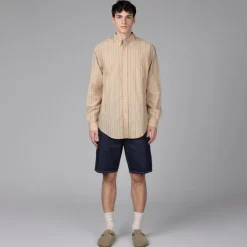Hemden*Drole de Monsieur La Chemise Rayée Monogramme Light Beige