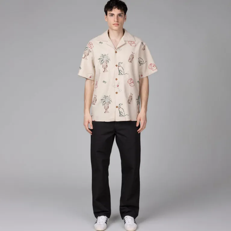 Hemden*Drole de Monsieur La Chemise Brodée Country Club Ecru