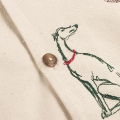 Hemden*Drole de Monsieur La Chemise Brodée Country Club Ecru