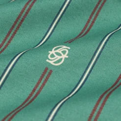 Schals*Drole de Monsieur Le Foulard Rayé Monogramme Emeraude