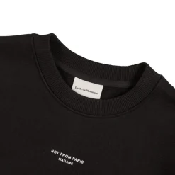 Crewnecks*Drole de Monsieur Le Sweatshirt Slogan Classique Black