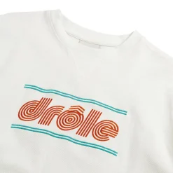 Crewnecks*Drole de Monsieur Le Sweatshirt Pique Tennis Ecru Off White
