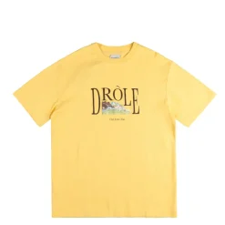 T-Shirts*Drole de Monsieur Le T-Shirt Tennis Court Light Yellow