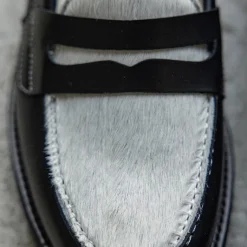 Leder Sneaker|Loafer*Duke + Dexter Wilde Pony Loafer W Black / White