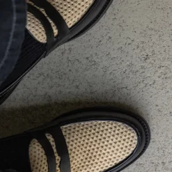 Leder Sneaker|Loafer*Duke + Dexter Wilde Rattan Loafer Black / White