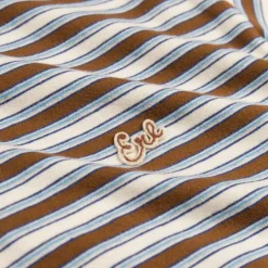 T-Shirts*ERL Striped Long Sleeve T-Shirt Knit Brown