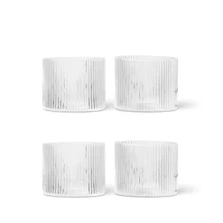Küche*Ferm Living Ripple Low Glasses Clear