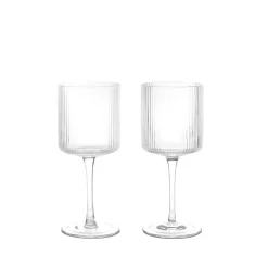 Geschirr*Ferm Living Ripple White Wine Glasses Clear