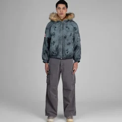 Jacken*Fucking Awesome Savie Hooded Bomber Jacket Black