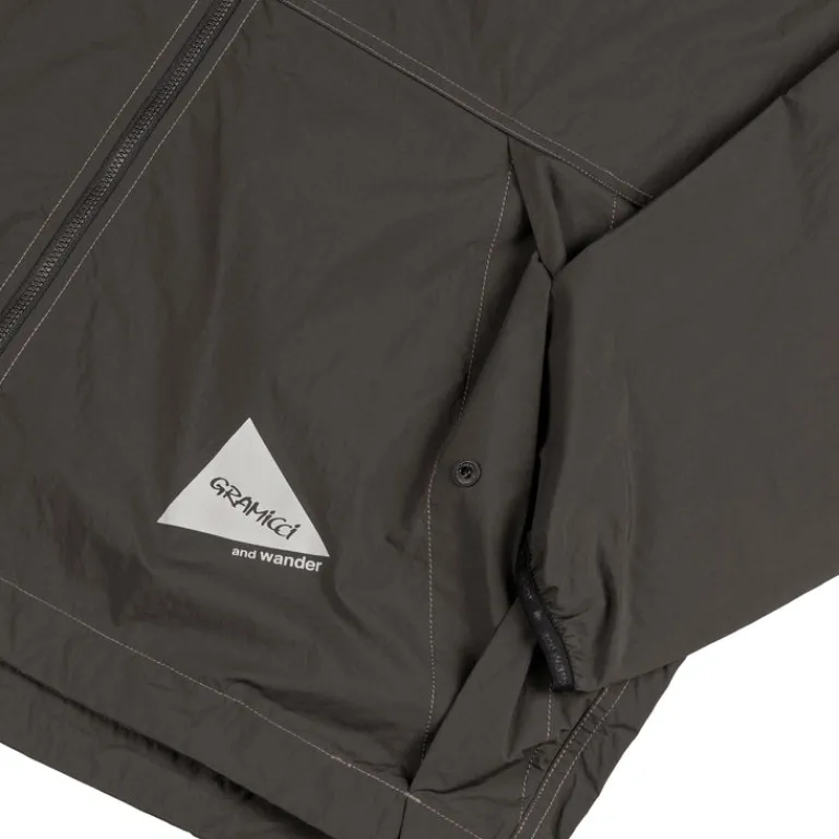 Jacken*Gramicci x And Wander Brushed Nylon Jacket Charcoal