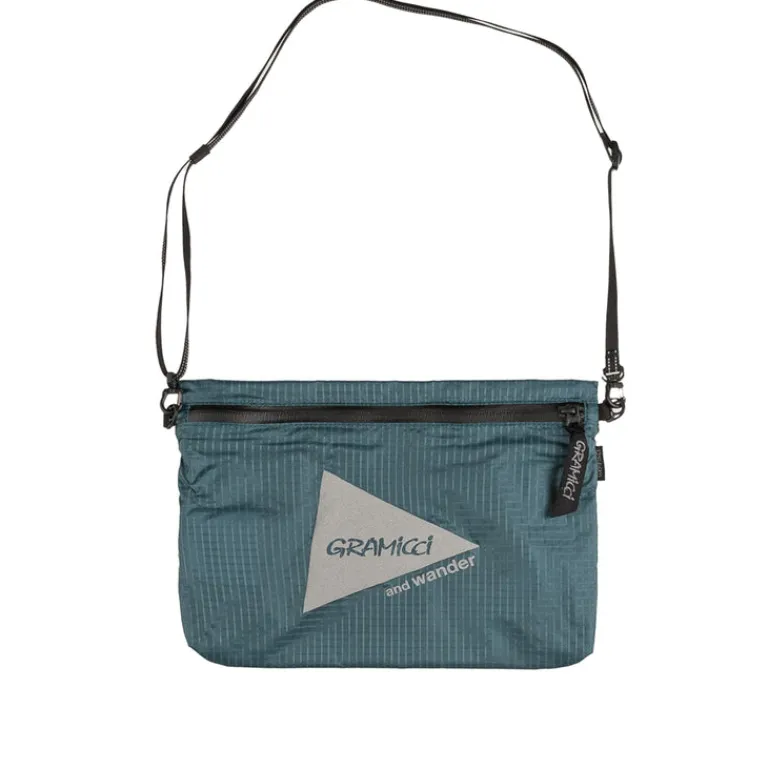 Taschen*Gramicci x And Wander Nylon Sacoche Blue Green
