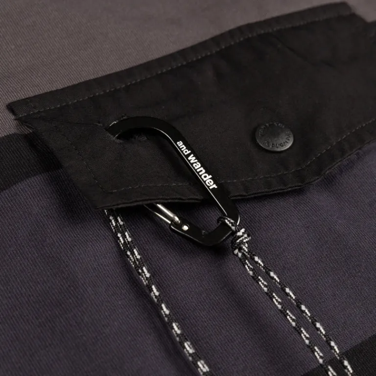 T-Shirts*Gramicci x And Wander Tech Rugby Shirt Charcoal