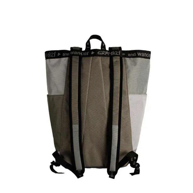 Taschen*Gramicci x And Wander Multi Patchwork 2 Way Pack Beige