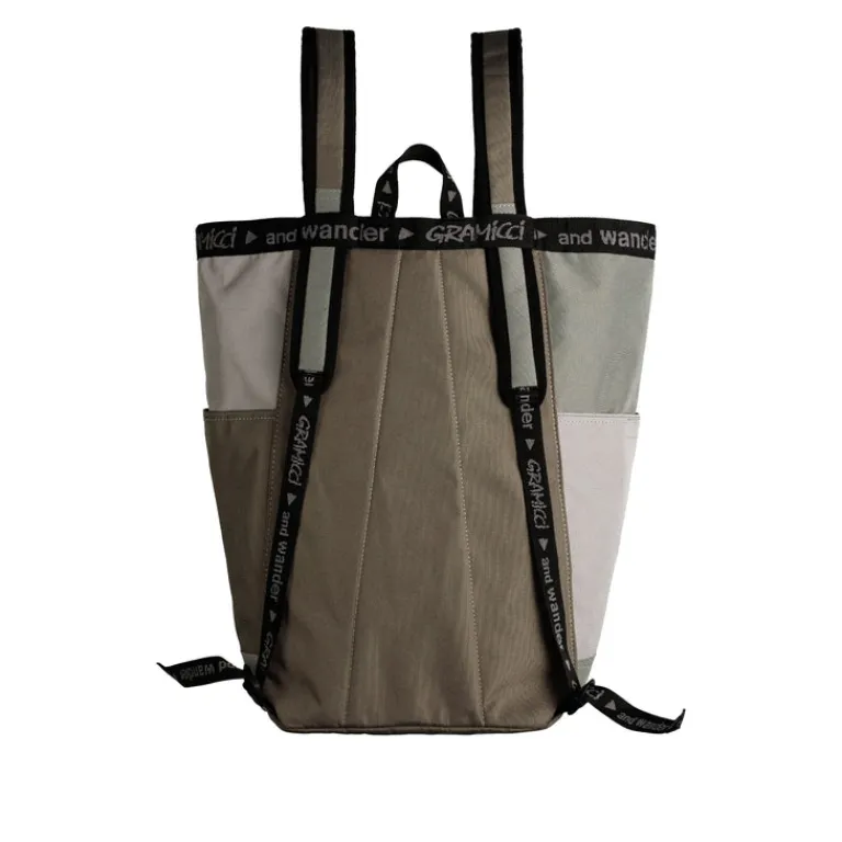 Taschen*Gramicci x And Wander Multi Patchwork 2 Way Pack Beige