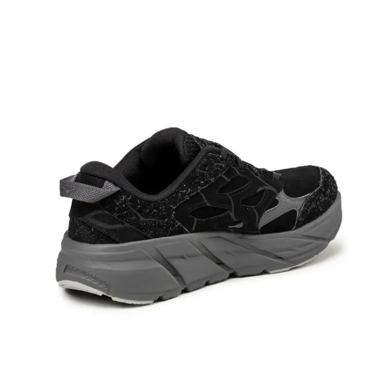 Leder Sneaker*HOKA Clifton L Suede TP Black / Satellite Grey