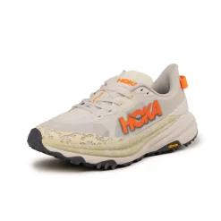 Vegane Sneaker|Outdoor Sneaker*HOKA Speedgoat 6 White / Neon Tangerine