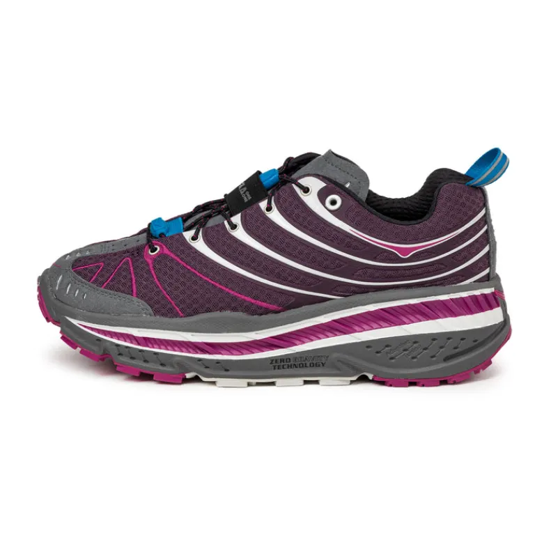Leder Sneaker|Outdoor Sneaker*HOKA Stinson Evo OG Aubergine / Fuchsia / Anthracite