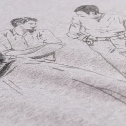 T-Shirts*JW Anderson Cafe Scene Printed T-Shirt Mid Grey Melange